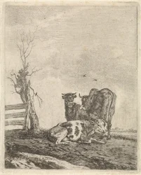 Paesaggio con tre mucche