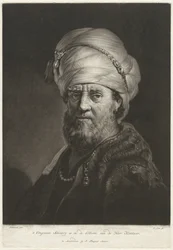 Busto ritratto di un uomo con un turbante