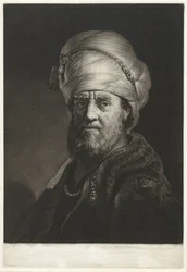 Busto ritratto di un uomo con turbante