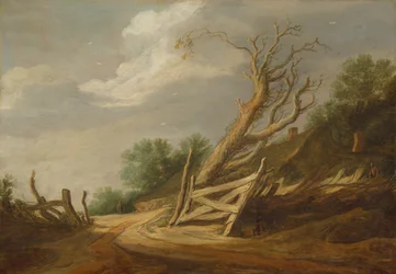 Paesaggio con cancello aperto, c. 1630-1635