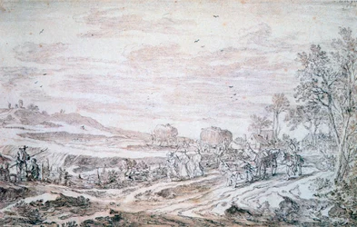 Paesaggio con mietitori, c1615-1661