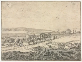 Agosto: Paesaggio con carri