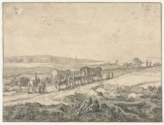 Agosto: Paesaggio con carri