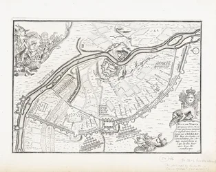 Mappa di Narva nel 1700