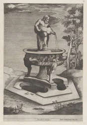 Speculum Romanae Magnificentiae: Una fontana e una vasca