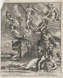 Pagina del titolo per: Europische Mercurius, 14° pezzo, 1° parte, 1703