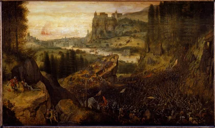 Battaglia tra Filistei e Israeliti: Saul e il suo scudiero si gettano sulla loro spada