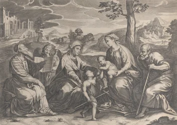 La Sacra Famiglia con il bambino San Giovanni Battista, Elisabetta, Zaccaria