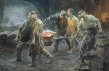 Interno di una fonderia di ferro