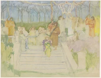 Tableau vivant per il matrimonio della regina Guglielmina nel 1901