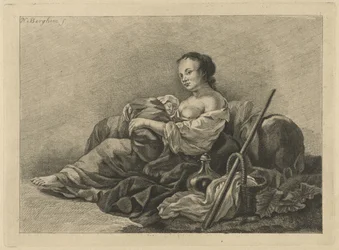 Pastorella con bambino