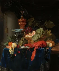 Natura morta con coppa dorata