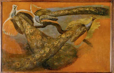 Tre pavoni (pittura su tela)