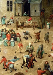 Giochi per bambini (pittura su legno di quercia)