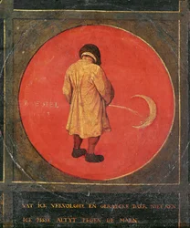 Dai dodici proverbi su tavole di legno (pittura su legno)