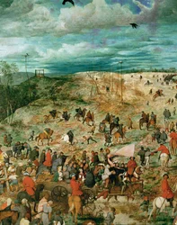 Gesù porta la croce (dipinto su legno di quercia)