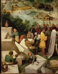 La Torre di Babele (dipinto su legno di quercia)