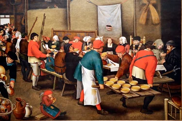 Museo di Évora. Brueghel, Pieter il Giovane (ca. 1564-1638). Banchetto nuziale (o Nozze contadine)