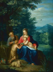 La Sacra Famiglia con il Bambino San Giovanni Battista