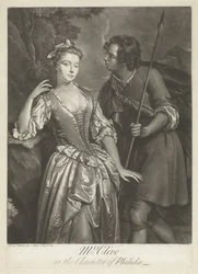 Attrice Catherine Clive nel ruolo di Phillida