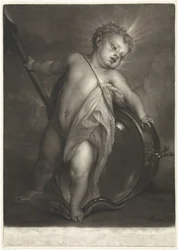 Bambino Gesù come Salvator Mundi