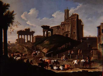 Veduta capriccio del Campo Vacchino