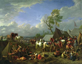 Accampamento militare, 1697 circa (olio su tela)