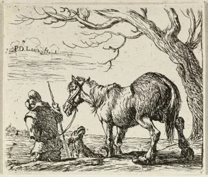 Contadino con cavallo