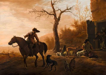 Paesaggio con cacciatori