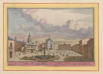 Vista sulla grande piazza di Cadice