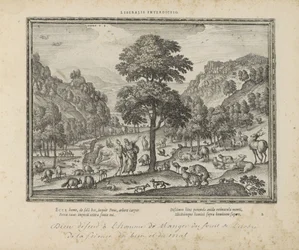 Dio mostra ad Adamo il paradiso