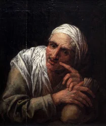 Volto di una vecchia donna