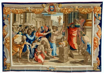 Arazzo del XVII secolo raffigurante il sacrificio di Listra