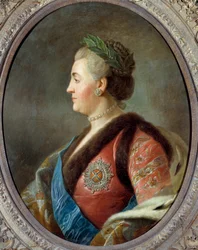 Ritratto di Caterina II (1729-1796), Imperatrice di Russia. Dipinto di Pietro Antonio Rotari (1707-1762) XVIII secolo