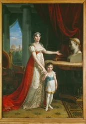 Elisa Bonaparte, sorella di Napoleone I, granduchessa di Toscana, con la figlia Napoleone-Elisa ...