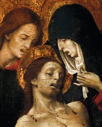 Deposizione dalla croce (Deposizione), dettaglio di San Giovanni, la Vergine Maria e Cristo, inizio XVI secolo