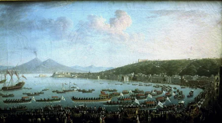 Il golfo di Napoli il giorno della partenza di Carlo III