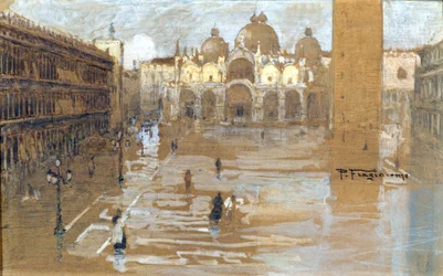 Venezia, Piazza San Marco. Dipinto di Fragiacomo