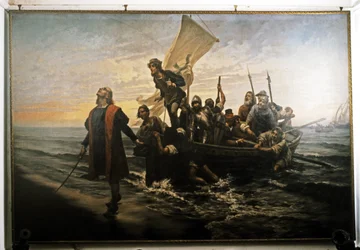 Sbarco di Colombo in America. 1492.