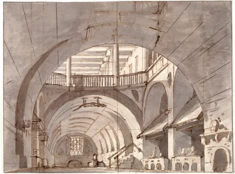 Scenografia per una rappresentazione teatrale, 1800