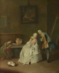 Una Signora che riceve un Cavaliere, 1747-1755