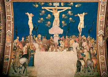 Crocifissione. Affresco di Pietro Lorenzetti