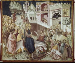 Ingresso di Cristo a Gerusalemme - Affresco di Pietro Lorenzetti (1280-1348)