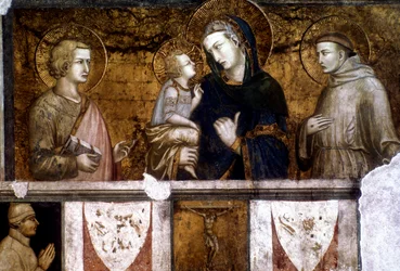 Madonna col Bambino tra San Francesco e San Giovanni Evangelista, c1320