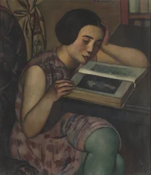 Giovane ragazza che legge, 1928