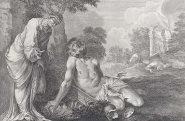 Giobbe rimproverato dalla moglie, 1730-39