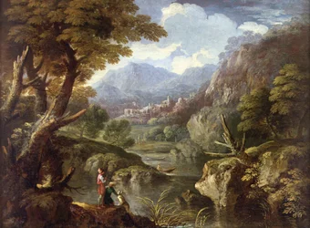 Paesaggio montuoso e boscoso