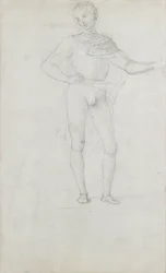 Studio per una figura in un