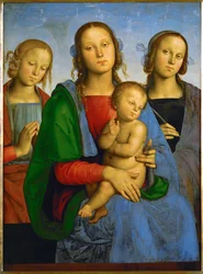 Madonna con bambino e le sante Rosa e Caterina (dipinto su legno di pioppo)