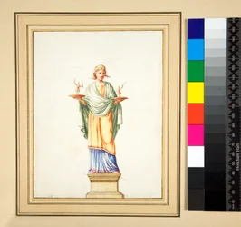 Figura femminile su piedistallo